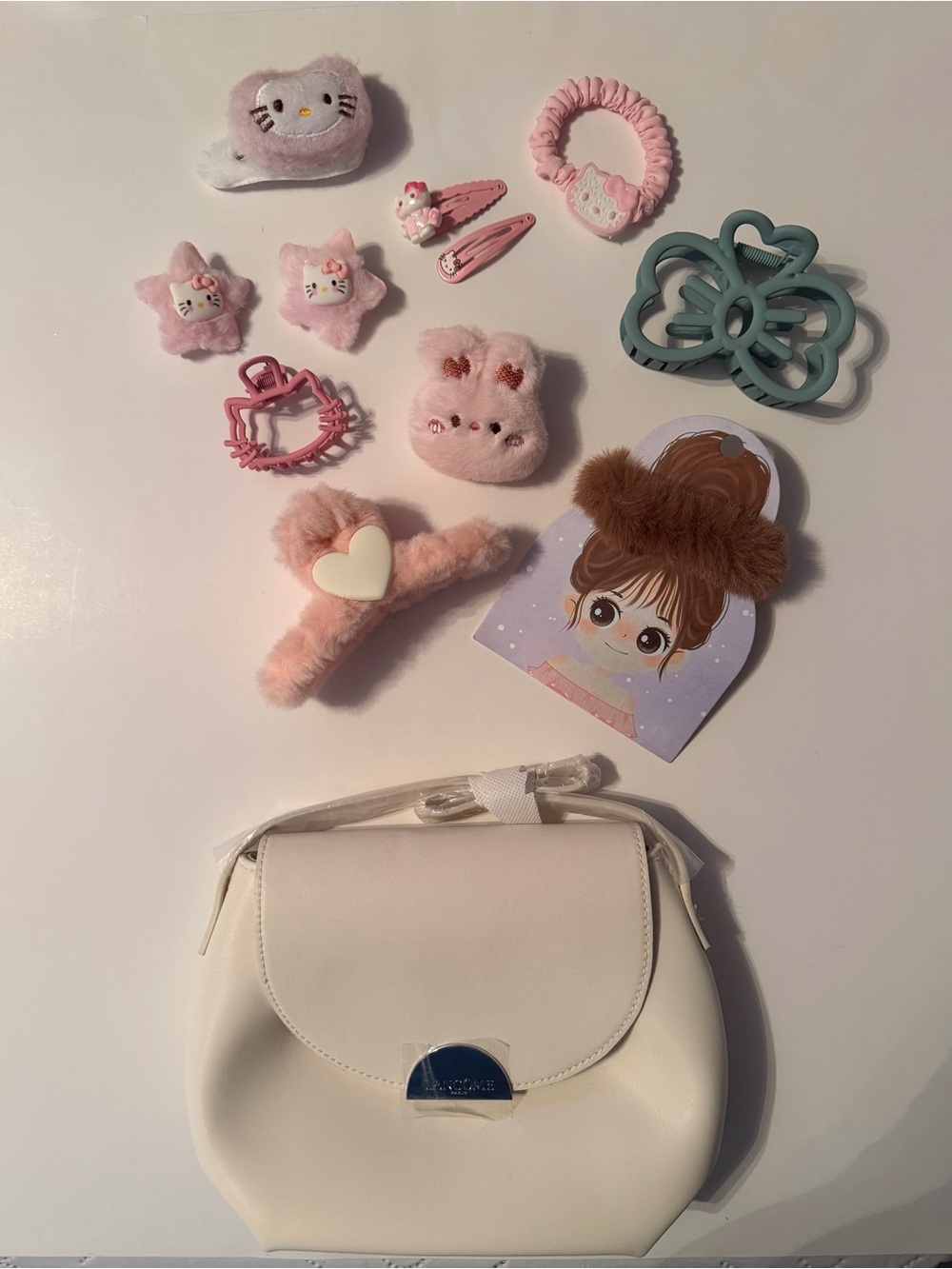 Kids Hair Accessories and Lancôme Purse NWOT